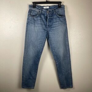 Moussy Vintage Blue Straight Leg Jeans Made in Japan Button Fly 28